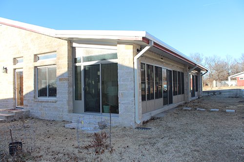 Tract 4 - Back Porch/Sun Room - OKLAHOMA LAND & REAL ESTATE AUCTION, 438 +/- Acres offered in 13 Tracts